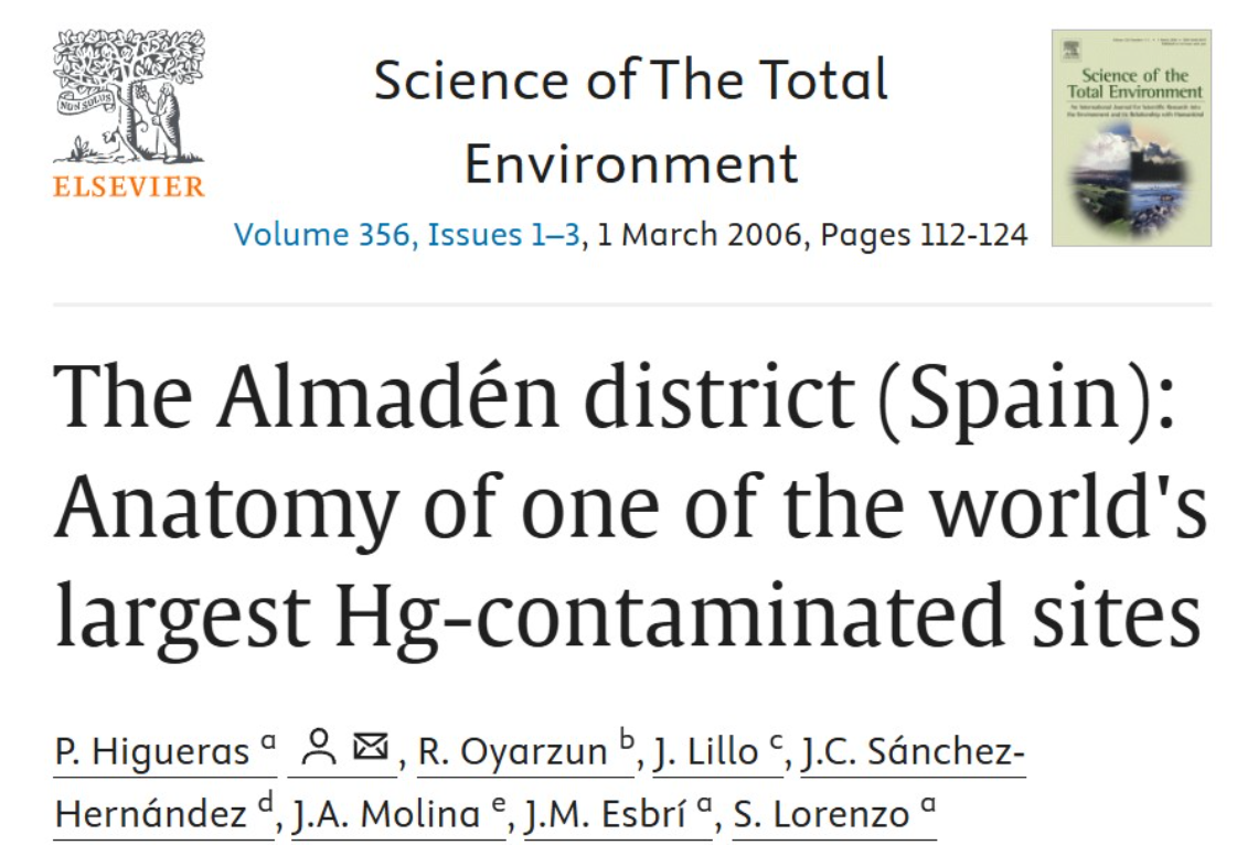 El distrito de Almadén (España): Anatomía de uno de los mayores emplazamientos contaminados con mercurio del mundo.