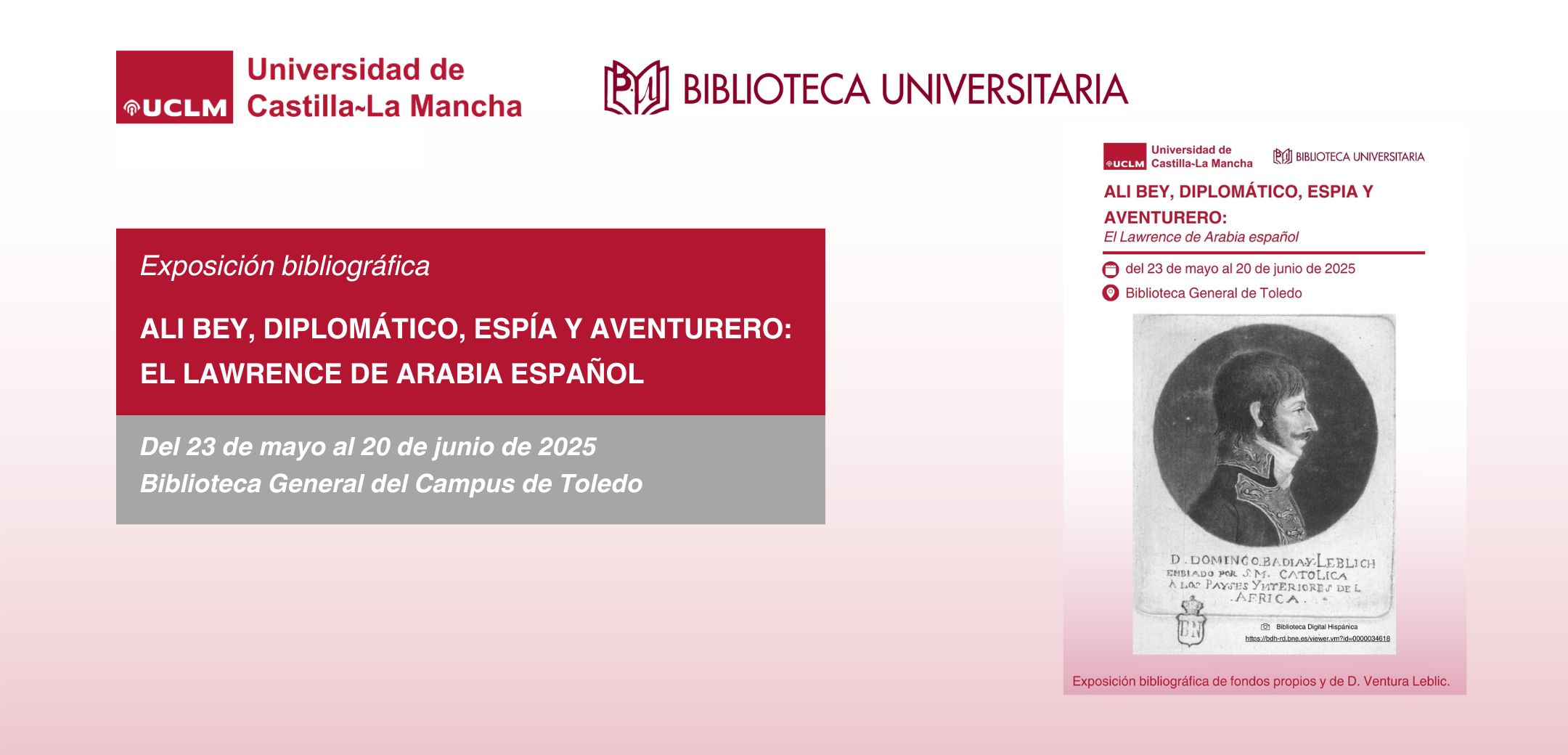 Exposición bibliográfica: Alí Bey, diplomático, espía y aventurero: el Lawrence de Arabia español
