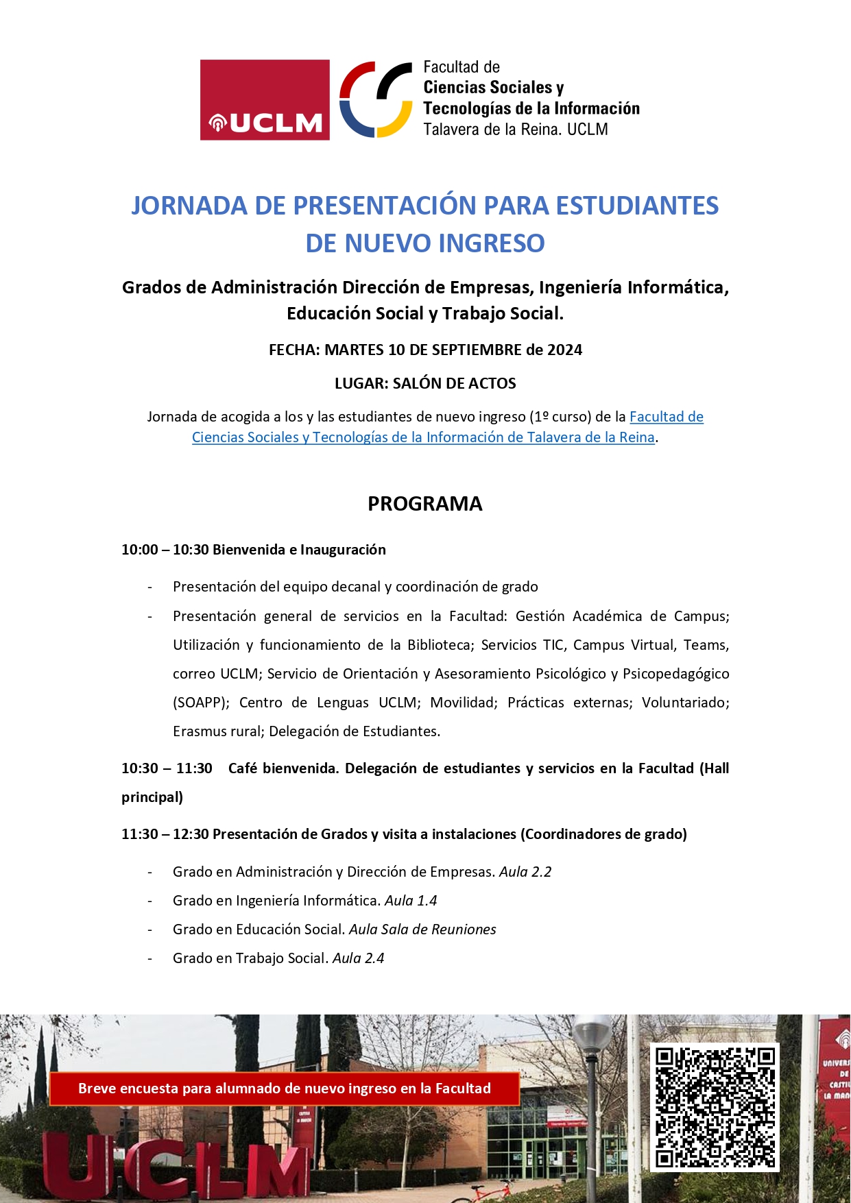 Cartel jornadas de acogida