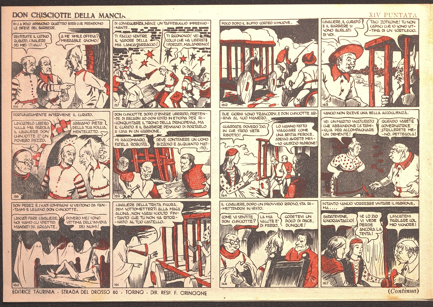 Don Chisciotte della Mancia / riduzione dal romanzo di M. Cervantes di Ardena. Publicado en: Albo viaggi e avventure, Torino: Taurinia, 1949