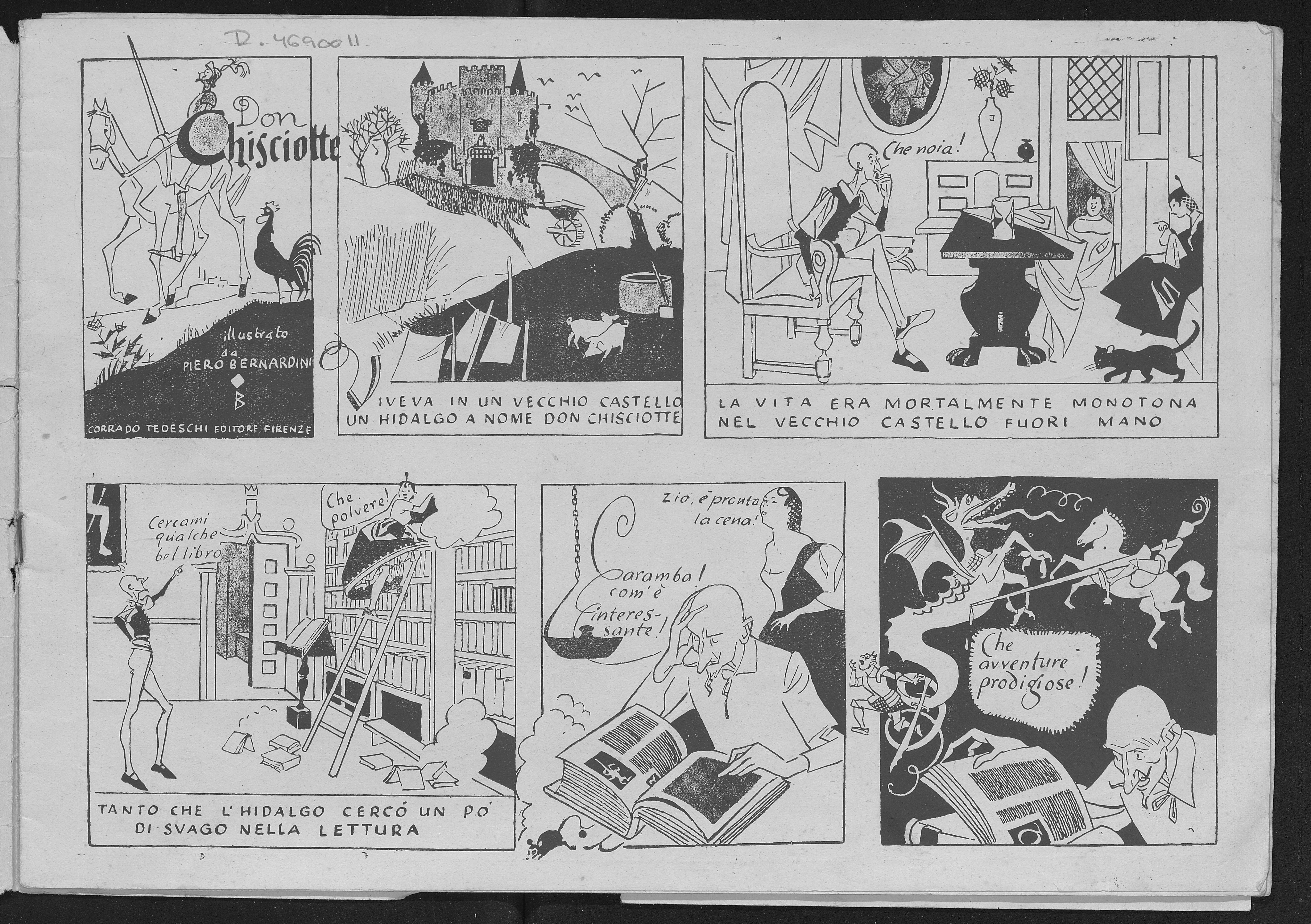 Don Chisciotte / disegni di Piero Bernardini.-- Edizione di lusso. Firenze : Corrado Tedeschi Editore, [1947] 