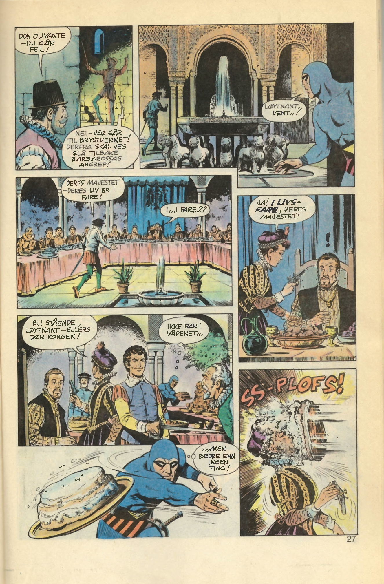 Ridderen fra La Mancha / script Norman Worker; art Carlos Cruz. Publicado en:. Fantomet, Oslo: SEMIC/nordisk forlag AS, 1992Nº23,27 p.(3-30)