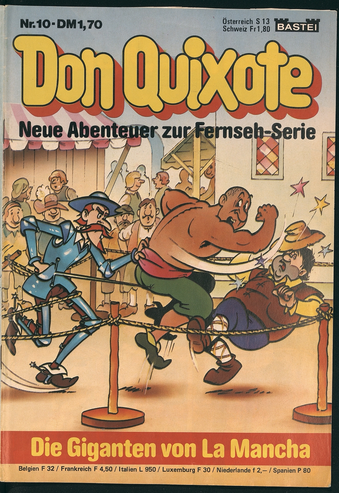 Don Quixote : der trick des falschen grafen: neue abenteuer zur Fernseh-Serie. köln : Bastei, [1981] 
