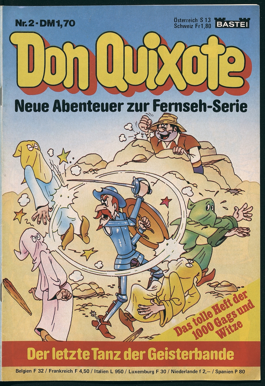 Don Quixote : der trick des falschen grafen: neue abenteuer zur Fernseh-Serie. köln : Bastei, [1981] 
