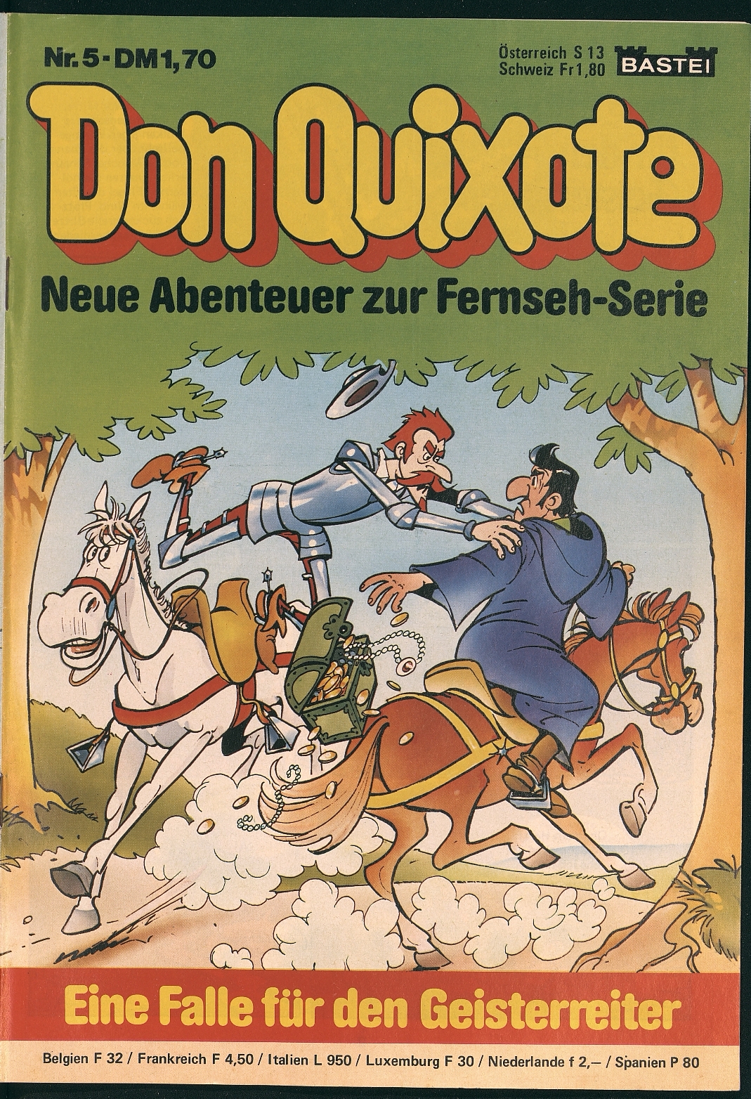 Don Quixote : der trick des falschen grafen: neue abenteuer zur Fernseh-Serie. köln : Bastei, [1981] 