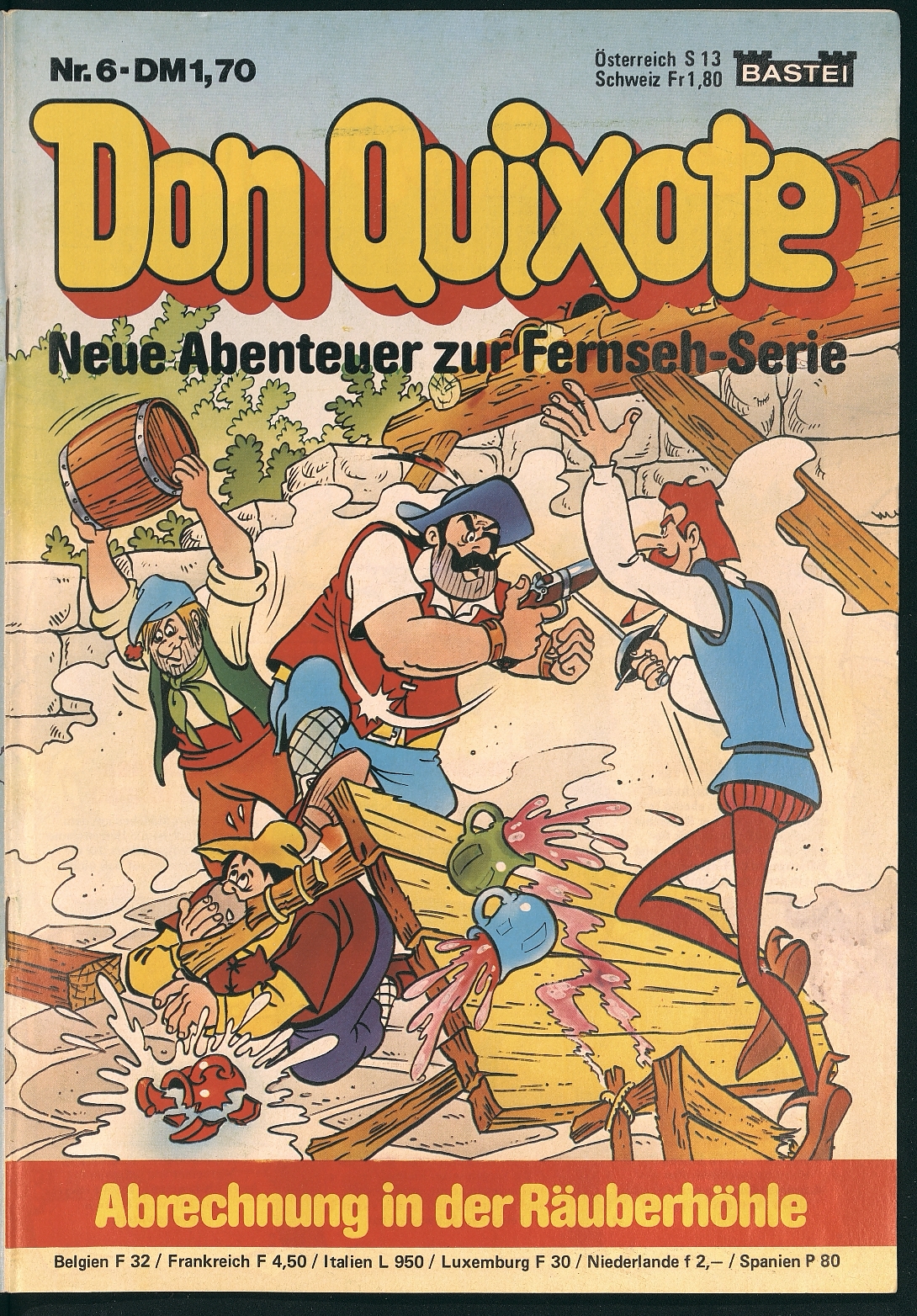 Don Quixote : der trick des falschen grafen: neue abenteuer zur Fernseh-Serie. köln : Bastei, [1981] 