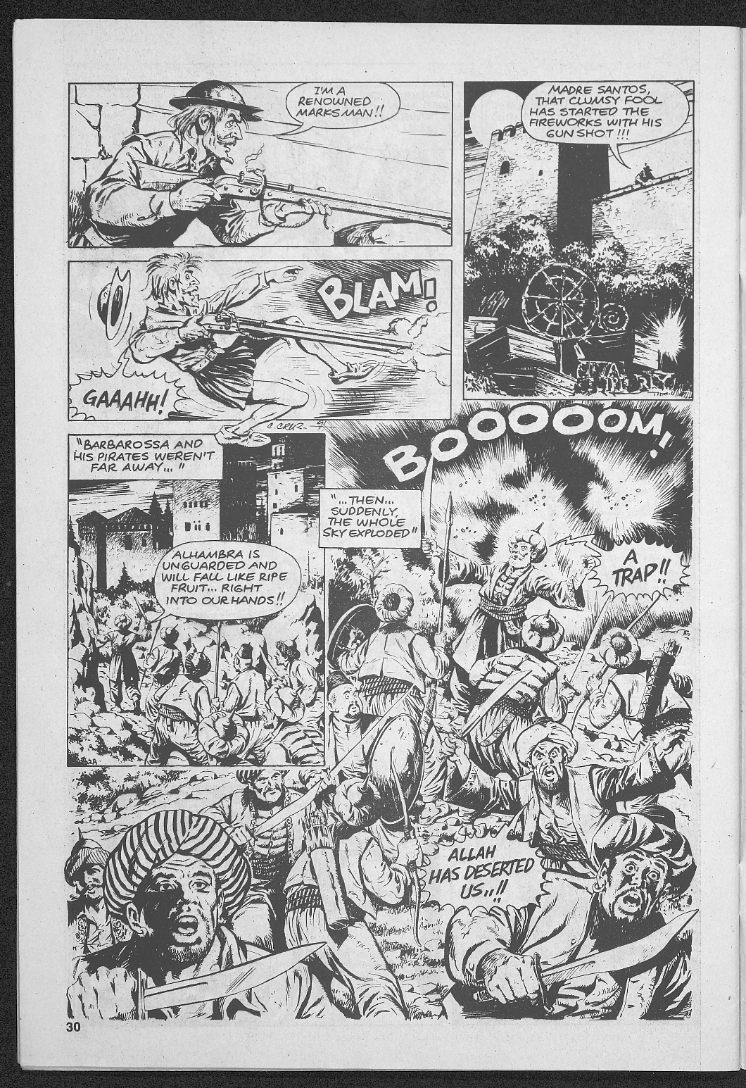 The Knight of La Mancha / script Norman Worker; art Carlos Cruz.     Publicado en:. The Phantom, Sydney: Frew Publications, 1993Nº1037,32 p.