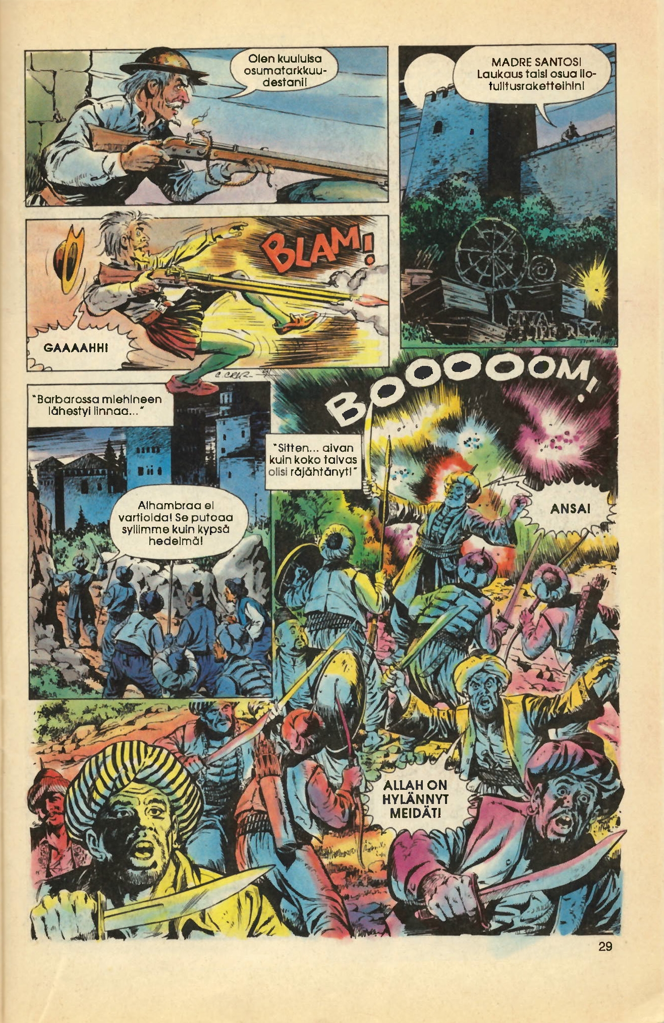 La Manchan ritari / teksti Norman Worker; kuyitus Carlos Cruz. En: Publicado en:. Mustanaamio, Tampere: Kustannus Oy Semica, 1992Nº22,27 p.(3-30) ISSN 0356-6005