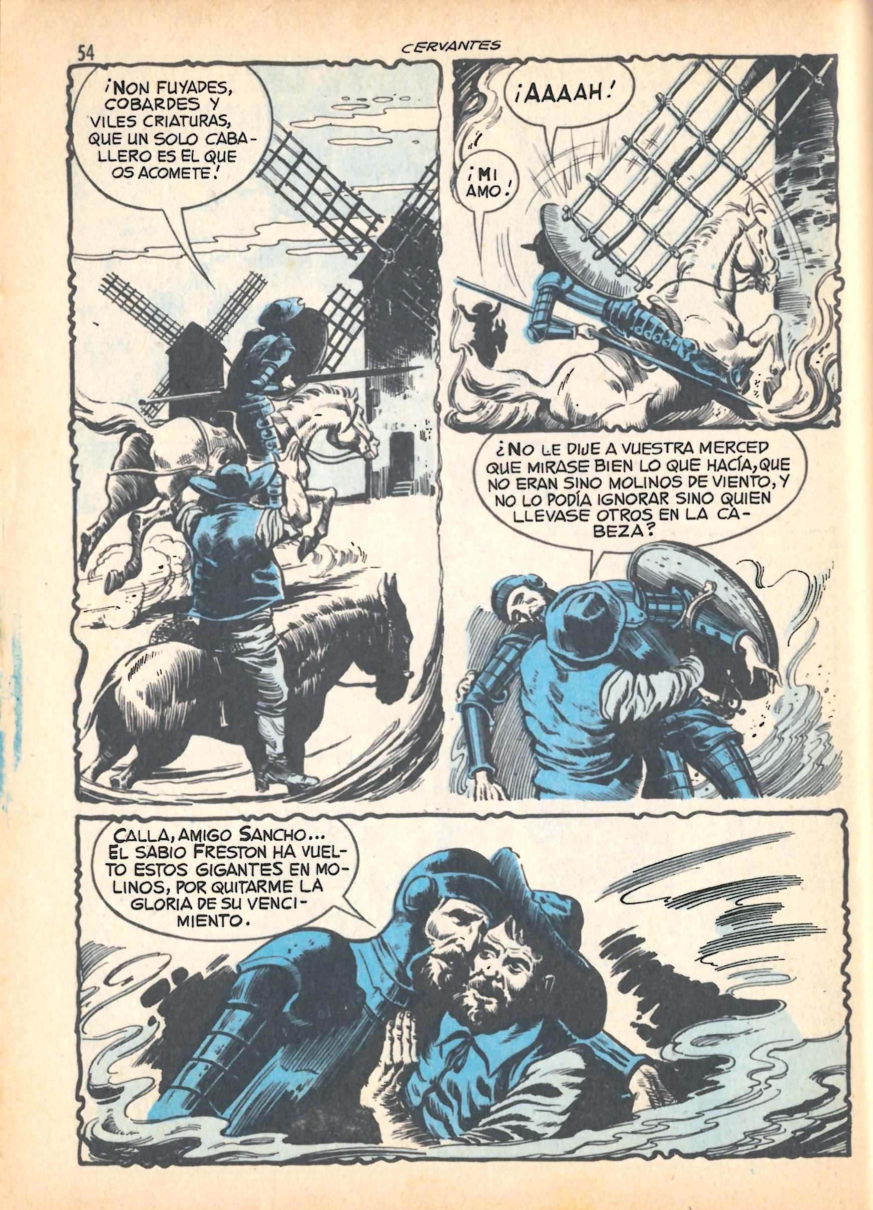 Cervantes : el Manco de Lepanto / guión Enríque M. Fariñas; dibujos Armando Sánchez; portada R. Cortiella.  --  Barcelona [etc.] : Toray, D.L. 1968. 