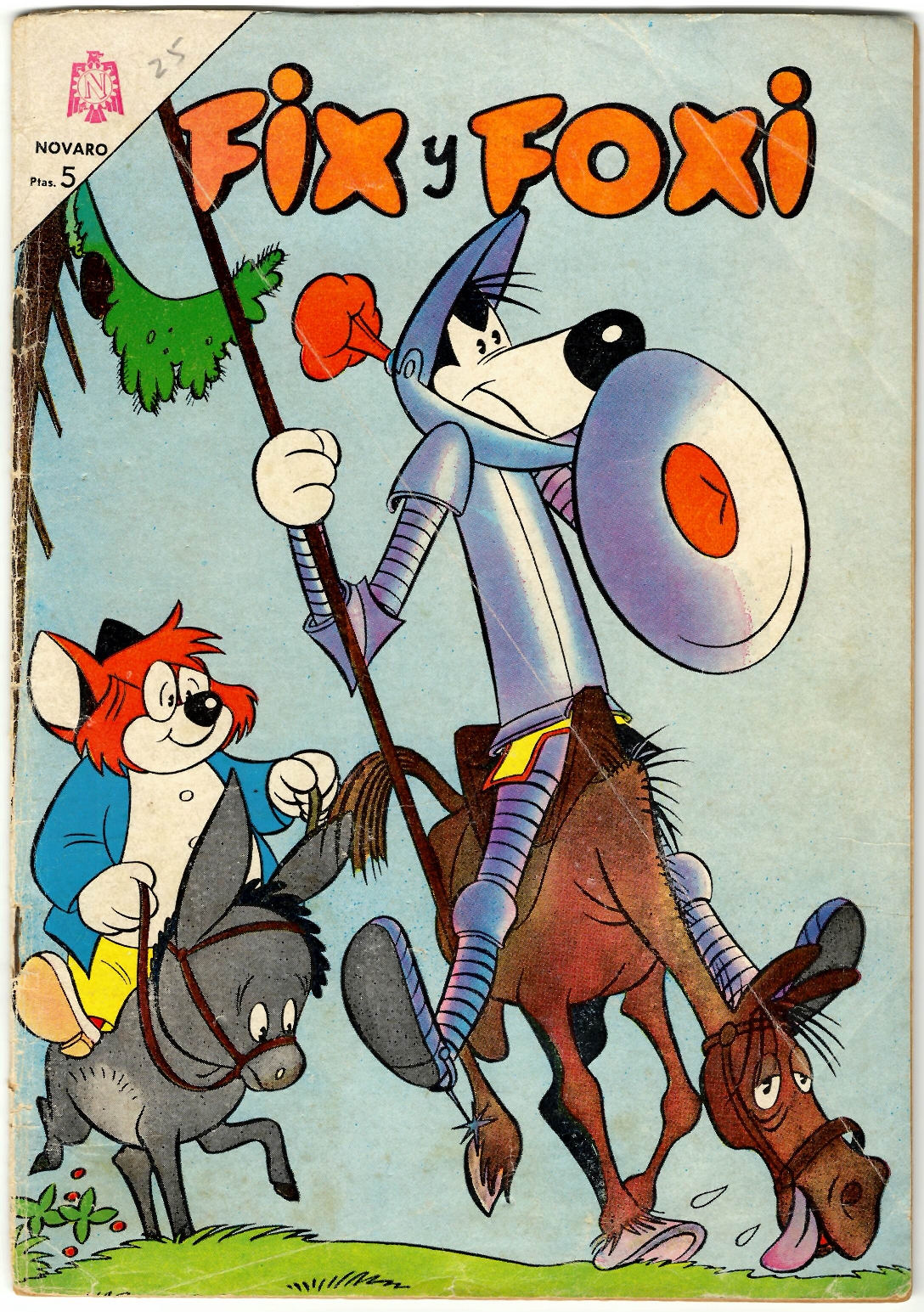  Lupo en "Don Quijote de La Mancha", II parte.  En: Publicado en: Fix y Foxi. México: D.F.: Organización Editorial Novaro, 1965 Año II, nº25; 1º de octubre de 1965; P. 11-24