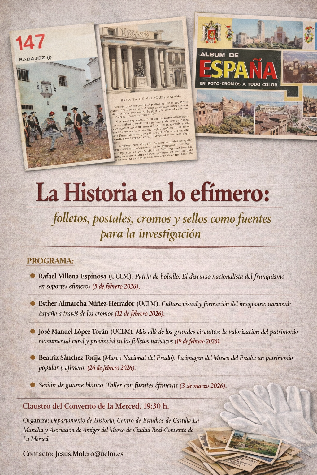 Conferencias sobre historia efímera en España