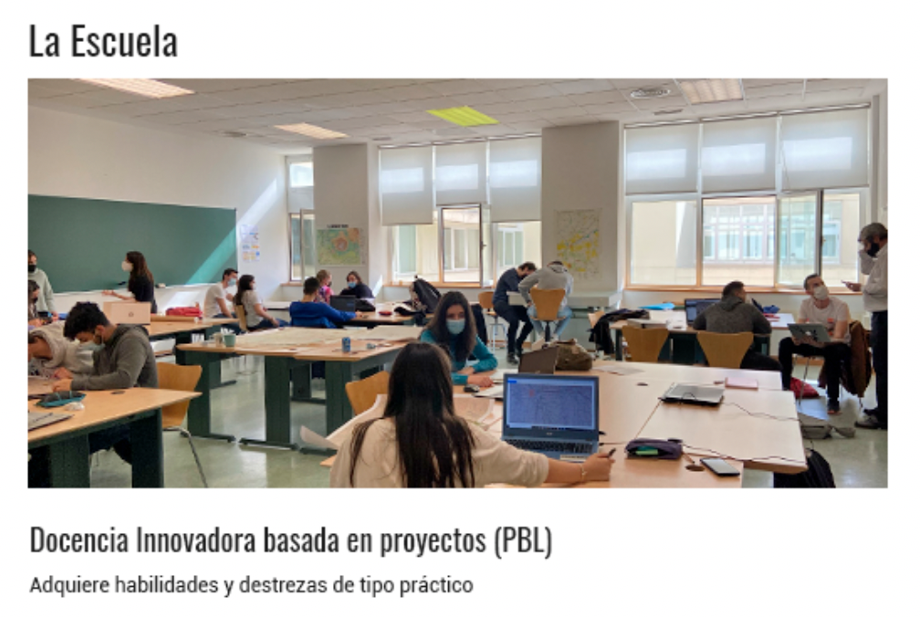 La escuela. Docencia innovadora basada en proyectos(PBL). Adquiere destrezas y habilidades de tipo práctico