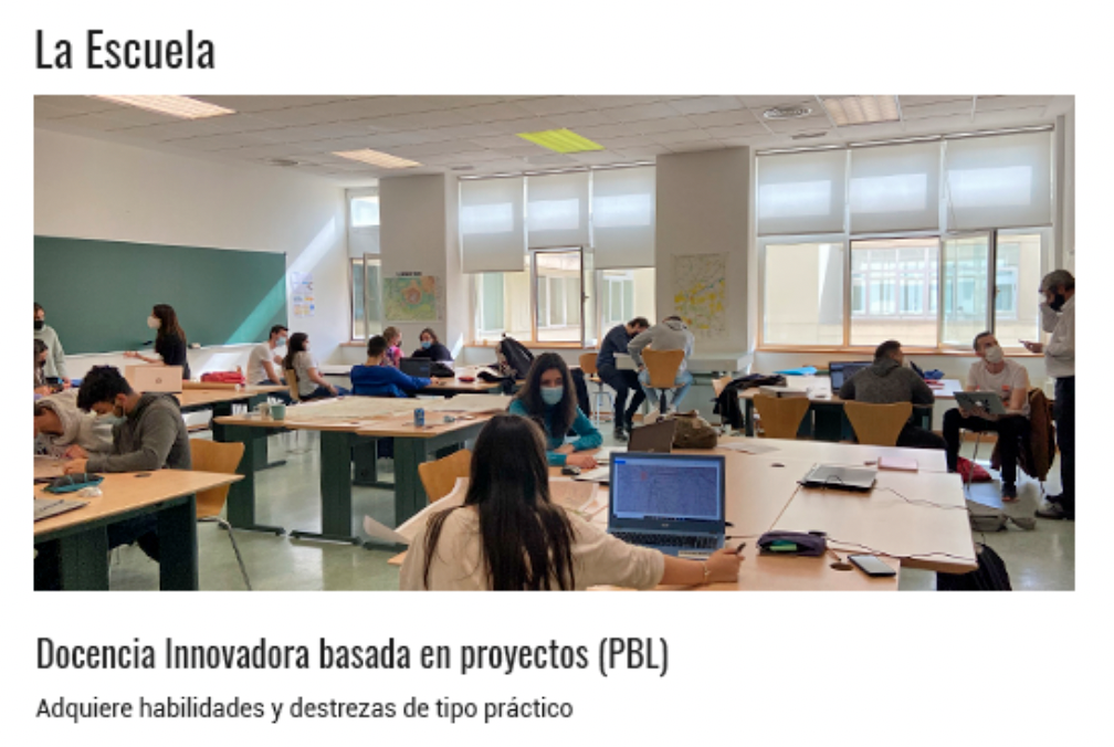 Docencia innovadora basada en proyectos(PBL). Adquiere destrezas y habilidades de tipo práctico