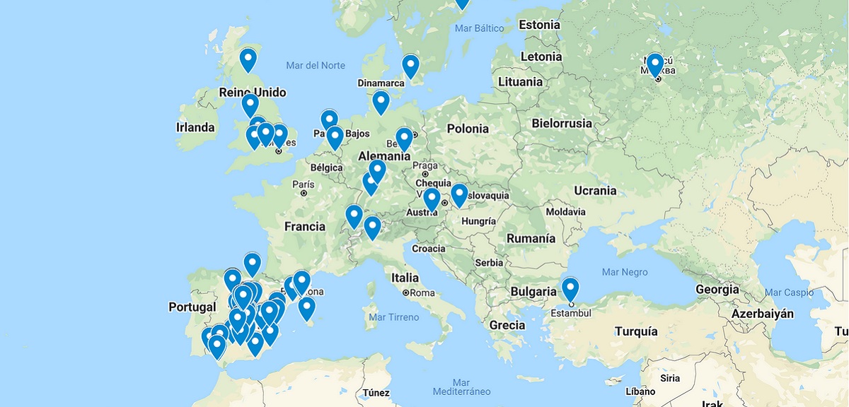 Mapa de Industriales por el Mundo