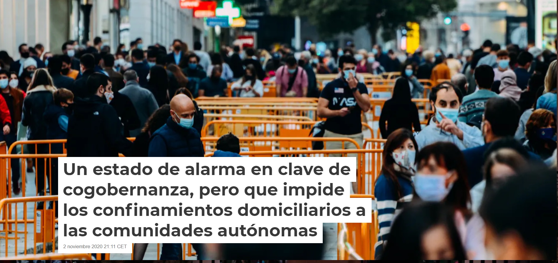 Un estado de alarma en clave de cogobern