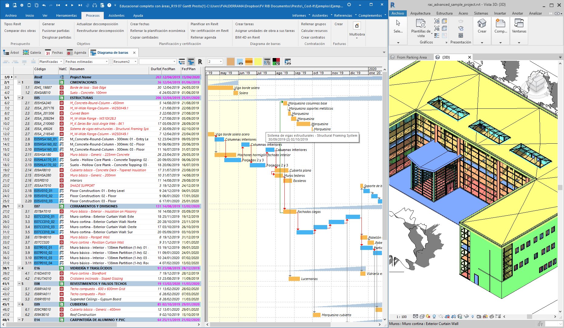 Concurso BIM 4D/5D con Presto